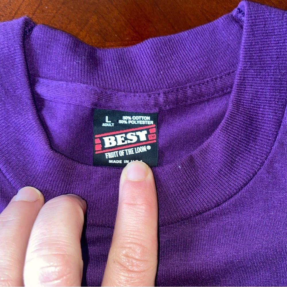 Vintage MICKEY MOUSE FLORIDA T-Shirt Purple  L 50/50 Single Stitch USA Grail‎ - Picture 10 of 10